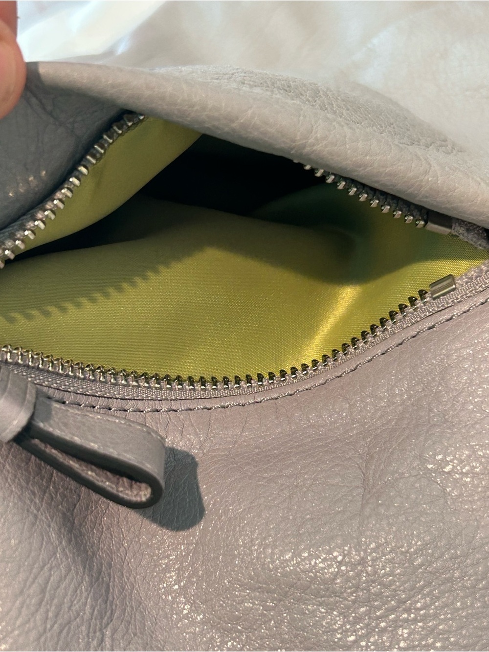 Coach Gray Pebbled Leather Shoulder Bag - Picture 7 of 13